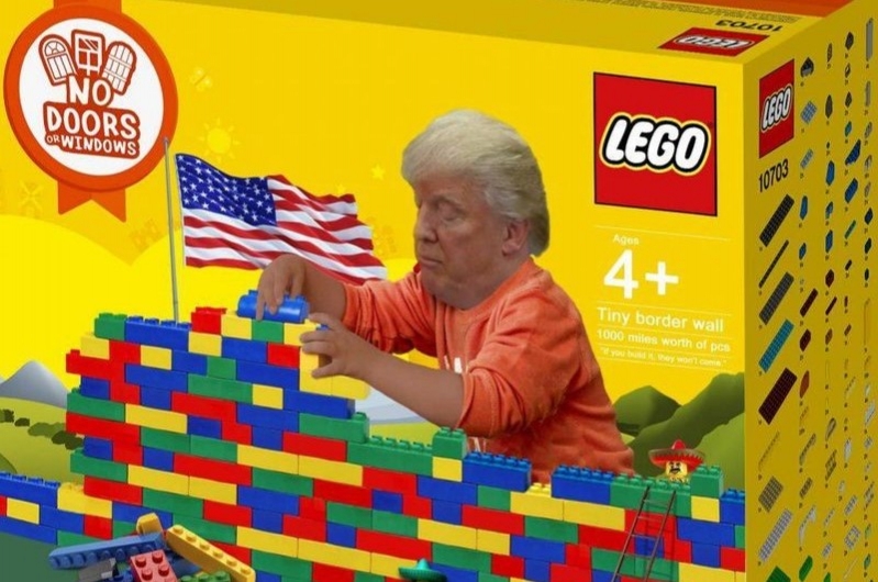 Donald Trumps Border Wall Inspires Lego Fan To Create Funny Design