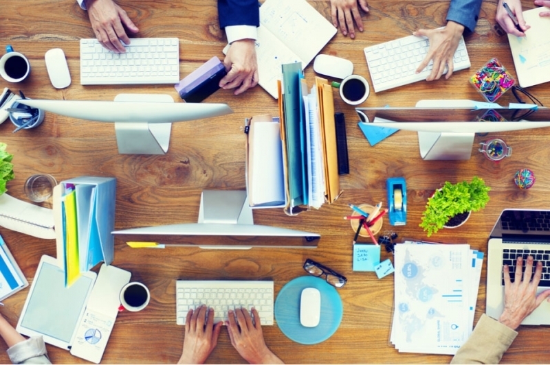 Where do people work the most