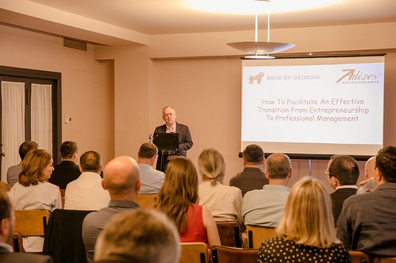 საქართველოს ბანკის კლიენტებისთვის Adizes-ის ინსტიტუტმა სემინარი გამართა