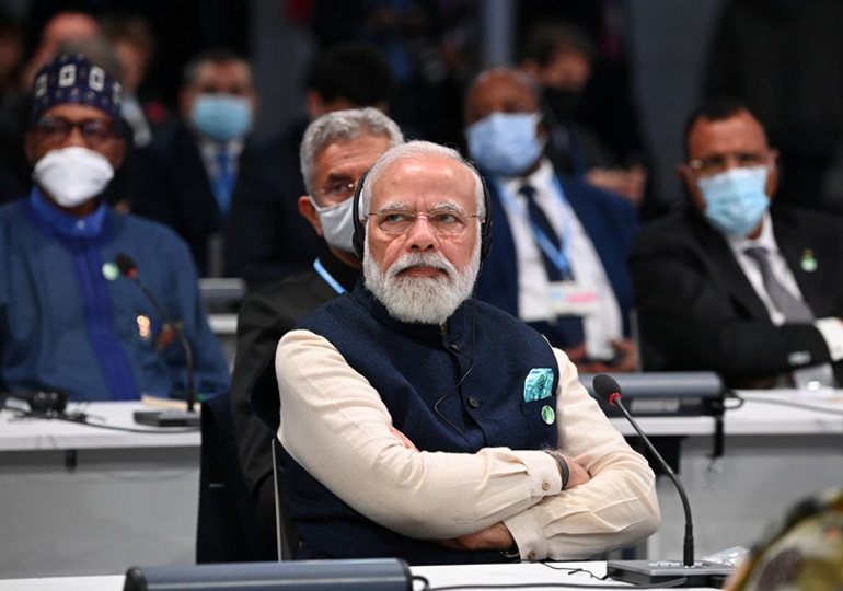 ინდოეთი ნახშირორჟანგის ნულოვანი ემისიის ნიშნულს 2070 წელს მიაღწევს – ინდოეთის პრემიერ–მინისტრი