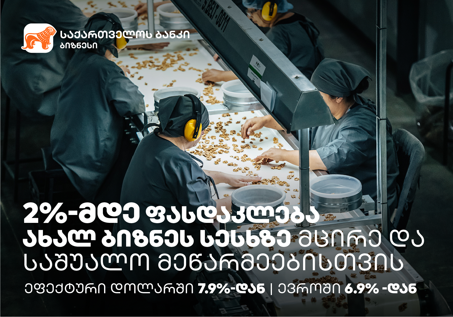 საქართველოს ბანკის სპეციალური შეთავაზება მცირე და საშუალო ბიზნესს – 2%-მდე ფასდაკლება ახალ სესხზე დოლარსა და ევროში