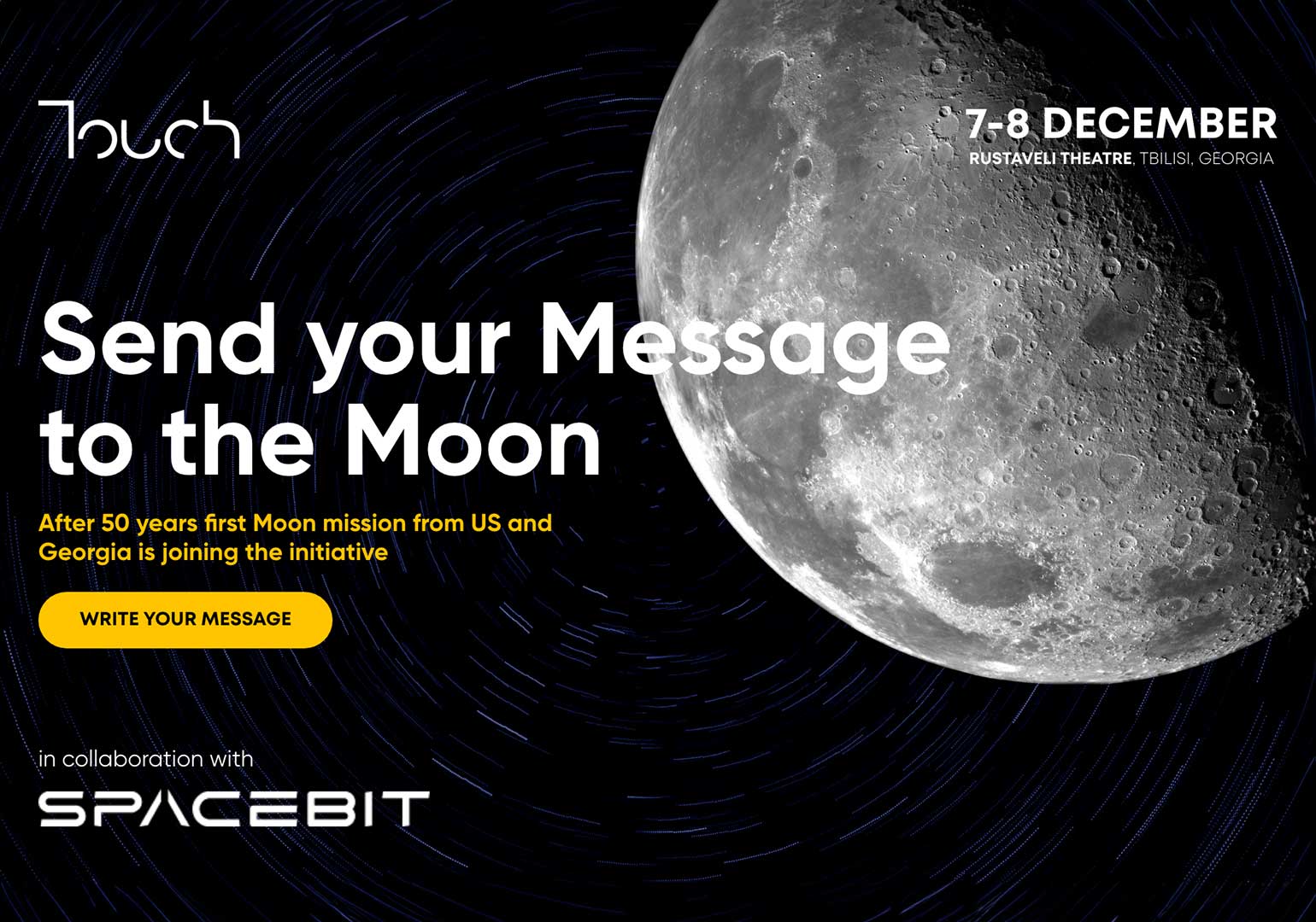 საქართველო მთვარეზე მისიას შეუერთდება – Touch Summit23-ისა და Spacebit-ის კოლაბორაცია და უნიკალური შესაძლებლობა სამიტის დელეგატებს