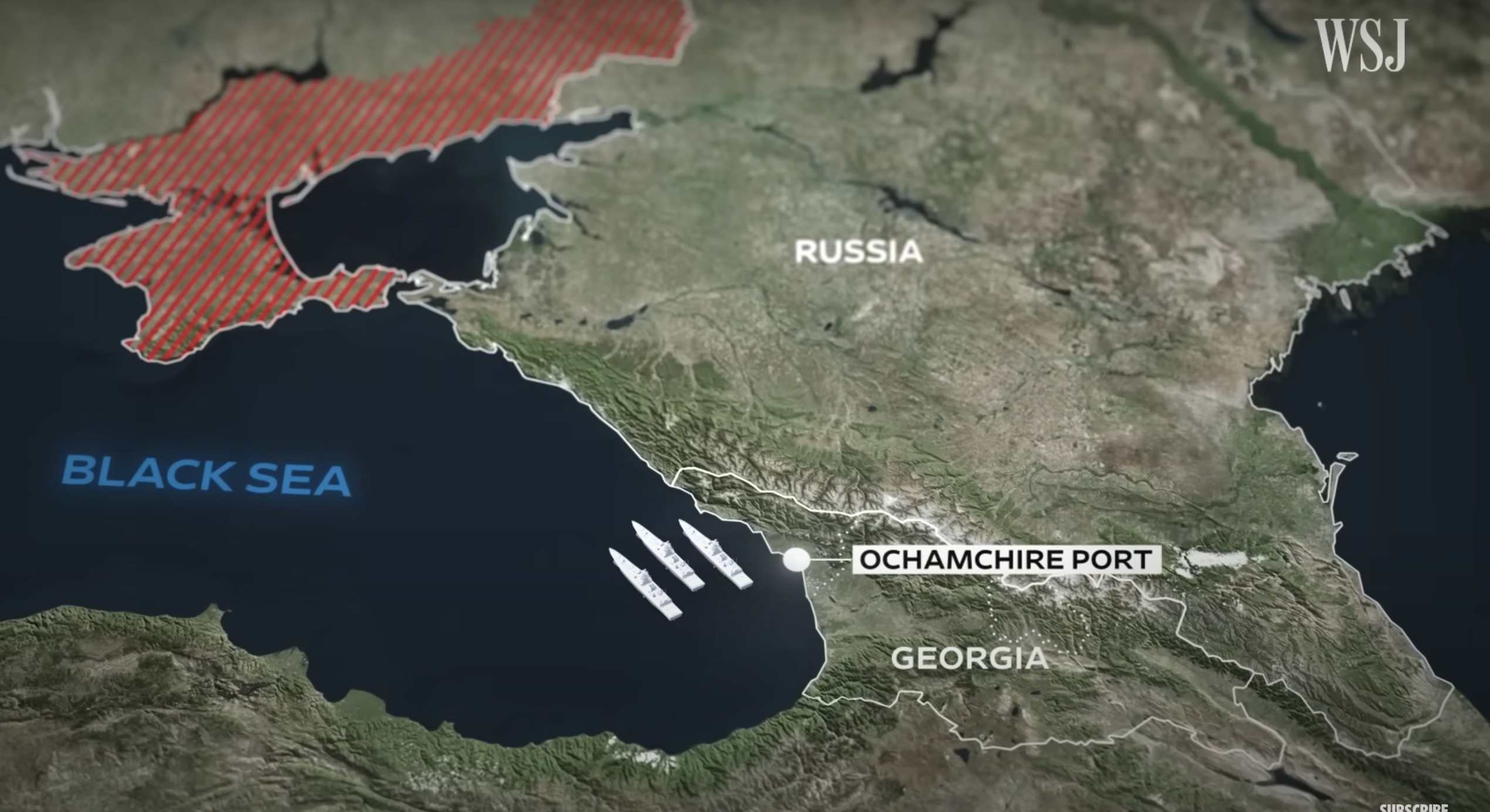 ოჩამჩირეში  რუსეთის ახალი საზღვაო ბაზა საქართველოს უსაფრთხოებას ემუქრება — WSJ