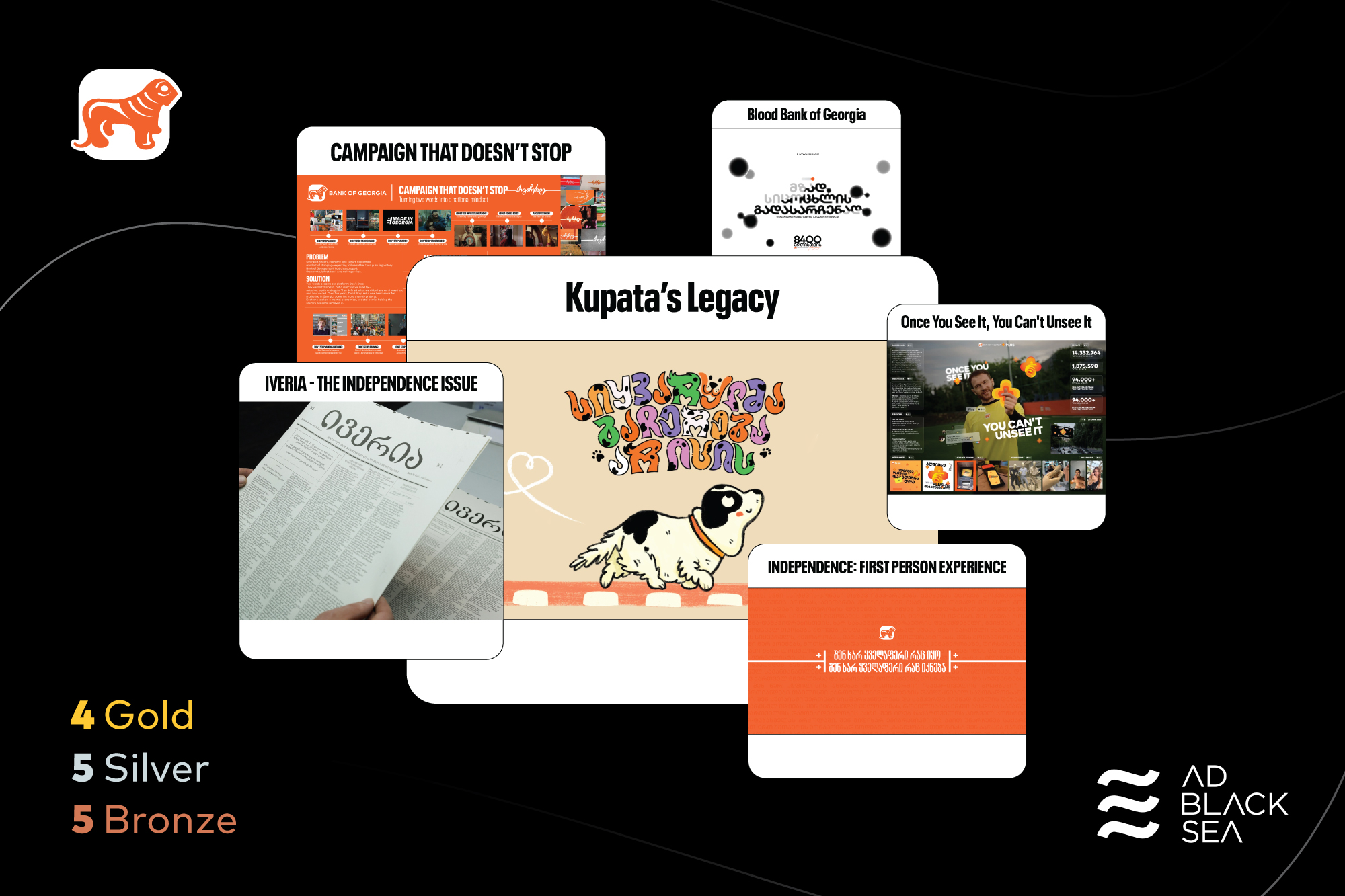 4 ოქრო, 5 ვერცხლი და 5 ბრინჯაო – Ad Black Sea-ს ფესტივალზე საქართველოს ბანკი 14 მედლის მფლობელი გახდა