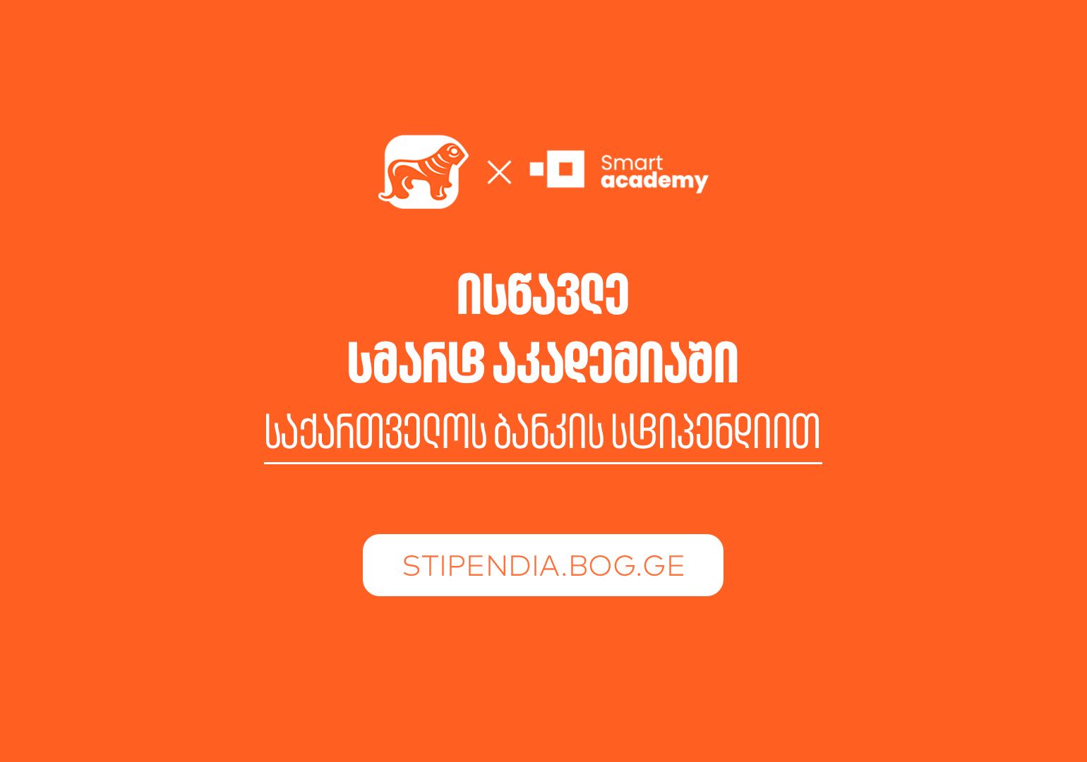 მიიღე საქართველოს ბანკის სტიპენდია და დაეუფლე ახალ პროფესიას SMART Academy-ში